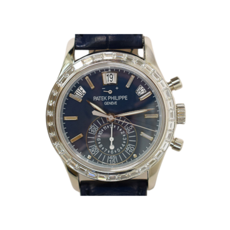Patek Philippe Annual Calendar Chronograph Platinum Blue Dial 5961P-001