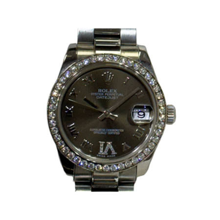 Rolex Datejust 31 Stainless Steel and White Gold Bronze VI Diamond Dial 178384