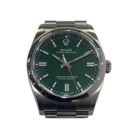 Rolex Oyster Perpetual Stainless Steel Green Dial 126000