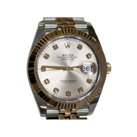 Rolex Datejust 41 Stainless Steel and Rose Gold "Sundust" Diamond Dial 126331