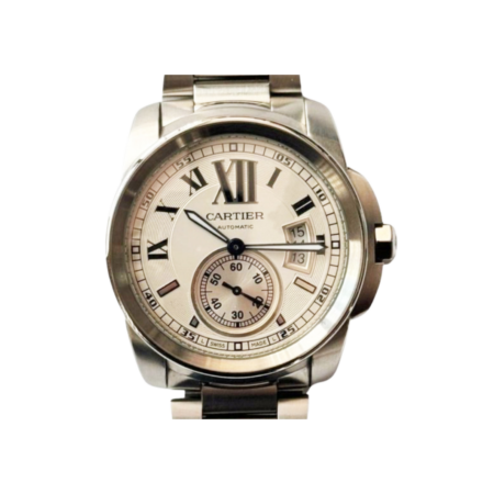 Cartier Calibre De Cartier 42 mm Stainless Steel Ivory Roman Dial W7100015