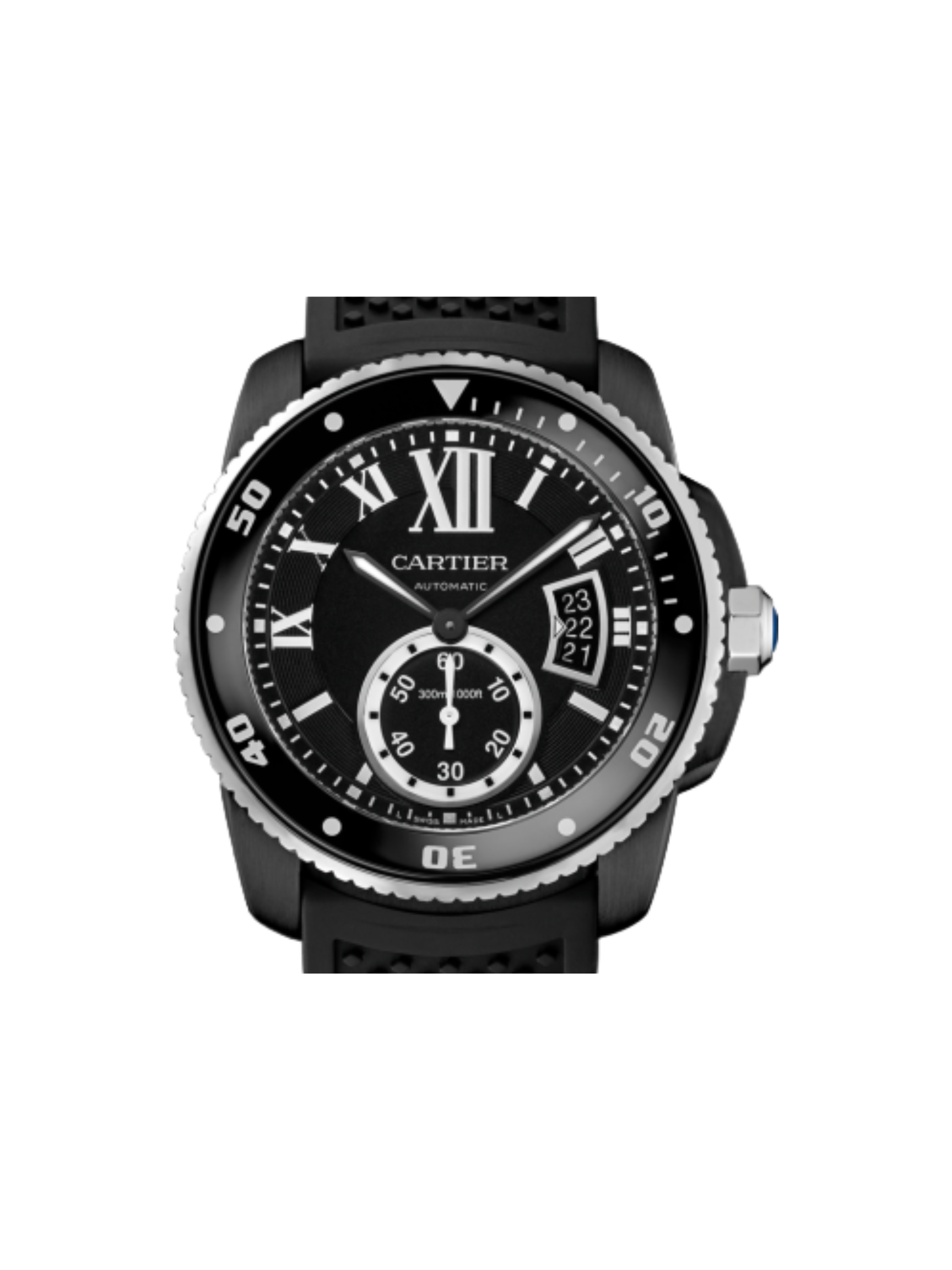 Cartier Calibre De Cartier Diver ADLC-Coated Stainless Steel Black Roman Dial WSCA0006