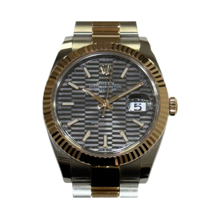 Rolex Datejust 41 Stainless Steel and Rose Gold with Slate Fluted Dial 126331