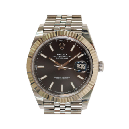 Rolex Datejust 41 Stainless Steel/ White Gold Black Dial 126334