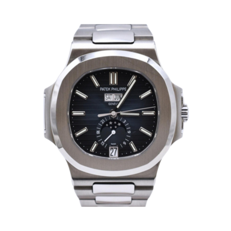 Patek Philippe Nautilus Annual Calendar Moon Phase Stainless Steel with Blue Dial 5726/1A-014