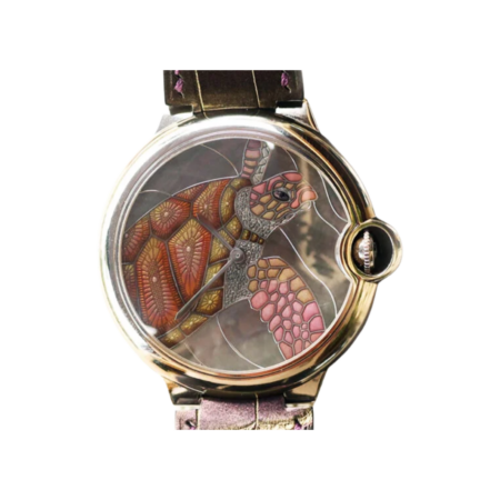 Cartier Ballon Bleu de Cartier XL Limited Edition "Sea Turtle" White Gold Enamel Dial HPI00330