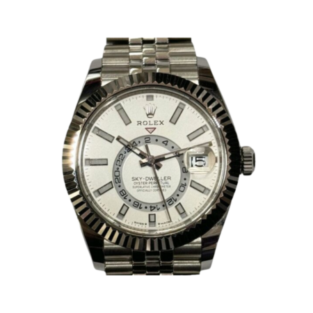 Rolex Sky-Dweller Stainless Steel and White Gold White Stick Dial 336934