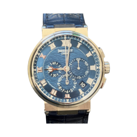 Breguet Marine Horloger White Gold Blue Wave Roman Dial 5527BB/Y2/9WV