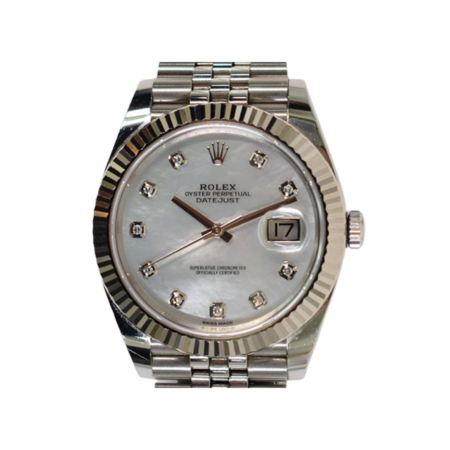 Rolex Datejust 41 White Gold/Stainless Steel MOP Diamond Dial 126334NG