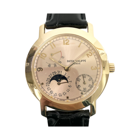 Patek Philippe Calatrava Power Reserve Moon Phases Rose Gold Rose Dial 5055R-001