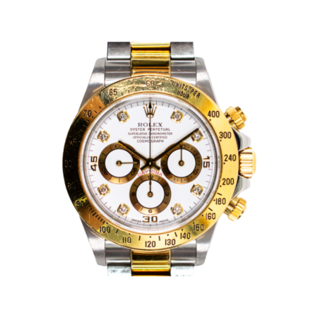 Rolex Daytona Stainless Steel and Yellow Gold White Diamond Dial 16523
