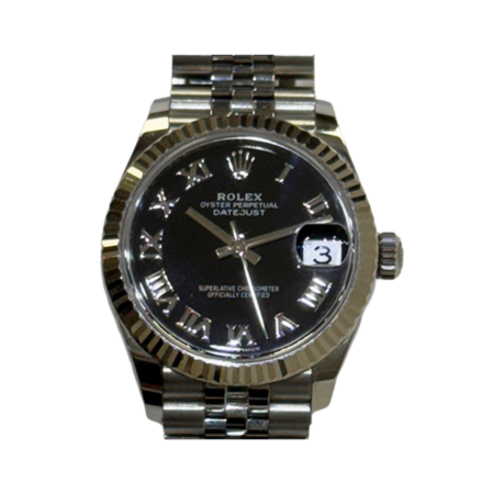 Rolex Datejust 31 Stainless Steel/White Gold Black Roman Dial 278274