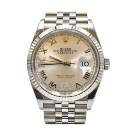 Rolex Datejust 36 Stainless Steel and White Gold Silver Dial 126234