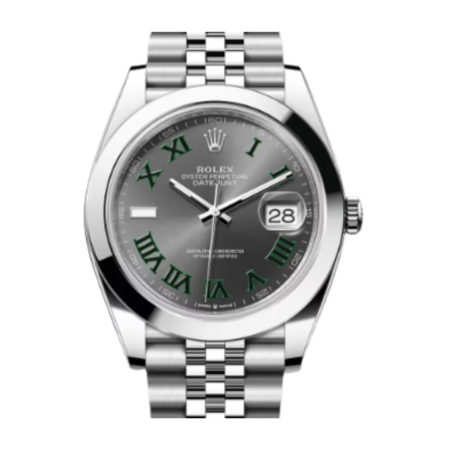 Rolex Datejust 41 Stainless Steel Wimbledon Roman Dial 126300