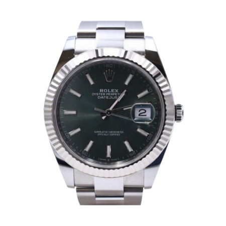 Rolex Datejust 41 Stainless Steel/White Gold Mint Green Dial 126334