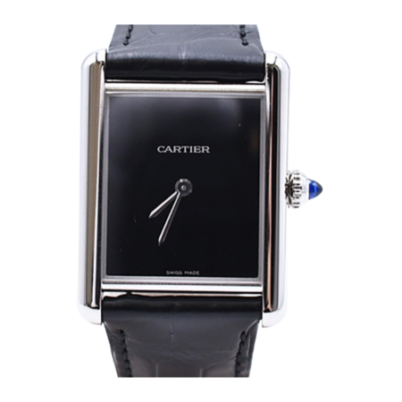 Cartier Tank Must Stainless Steel Black Dial WSTA0108