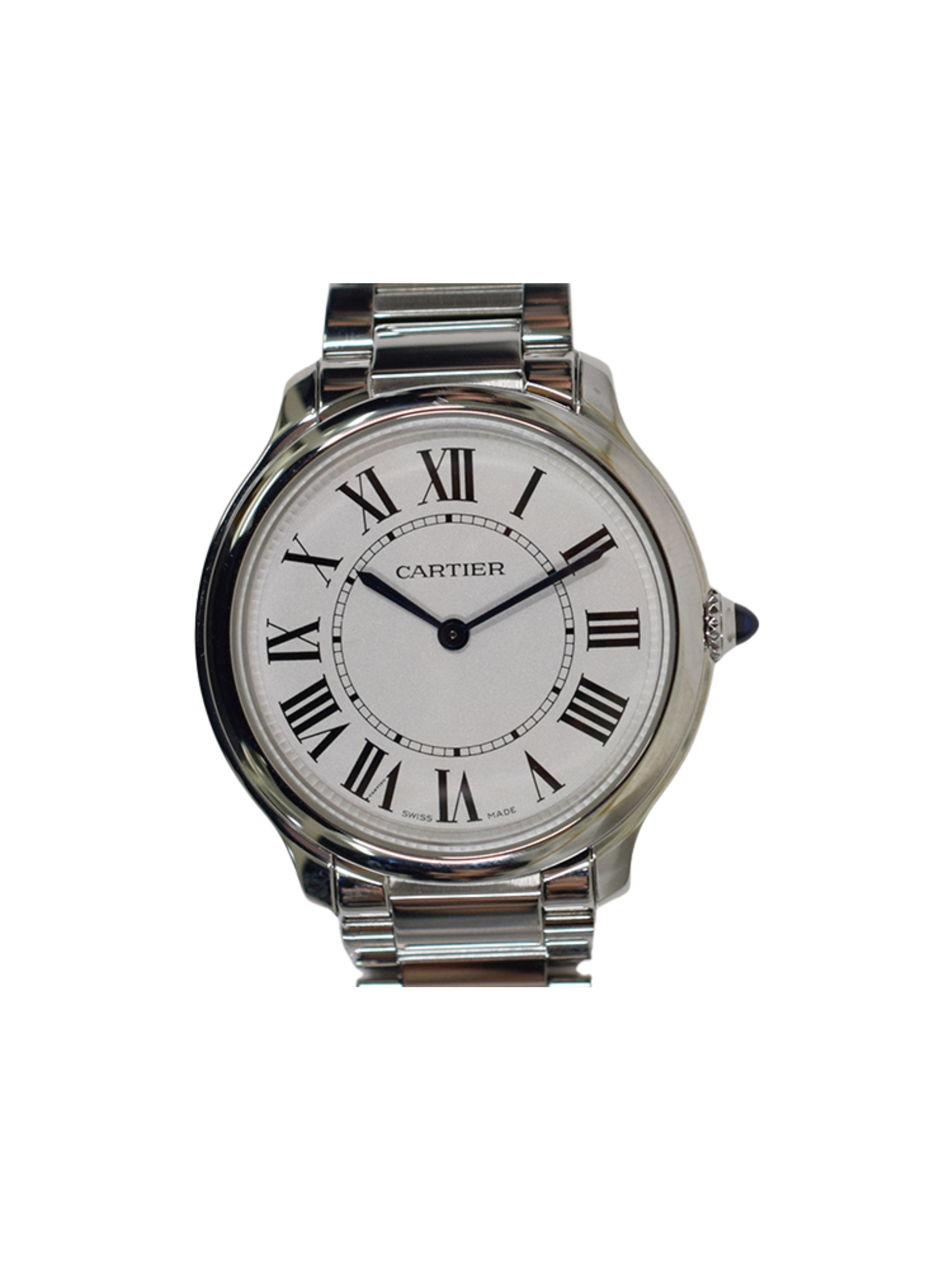 Cartier Ronde Must de Cartier Stainless Steel Silver Roman Dial WSRN0034