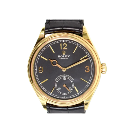 Rolex 1908 Yellow Gold Black Arabic Dial 52508