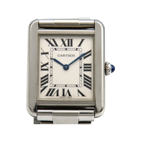 Cartier Tank Solo Stainless Steel Silver Roman Dial W5200013