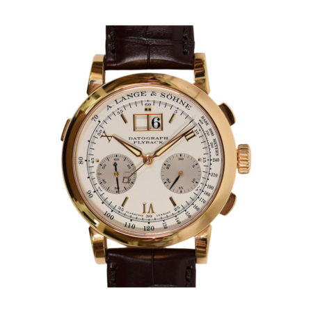 A. Lange & Söhne Saxonia Datograph Rose Gold White Roman Dial 403.032