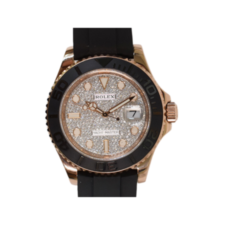 Rolex Yacht-Master 40mm Rose Gold Pave Diamond Dial 126655