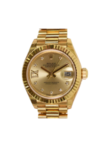 Rolex Lady-Datejust Yellow Gold Champagne IX Diamond Dial 279178