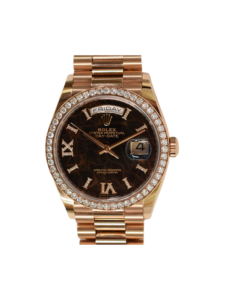 Rolex Day-Date 36 Diamond Bezel Rose Gold Eisenkiesel Diamond Dial 128345RBR