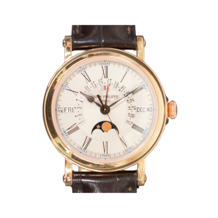 Patek Philippe Perpetual Calendar Retrograde Date Rose Gold White Roman Dial 5159R-001