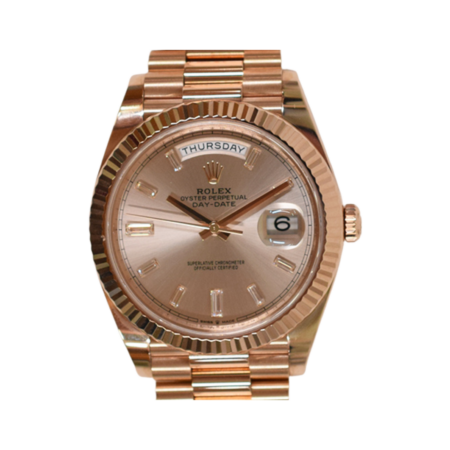 Rolex Day-Date 40 Rose Gold Sundust Diamond Dial 228235A