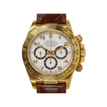 Rolex Daytona "Zenith Movement" Yellow Gold White Arabic Dial 16518