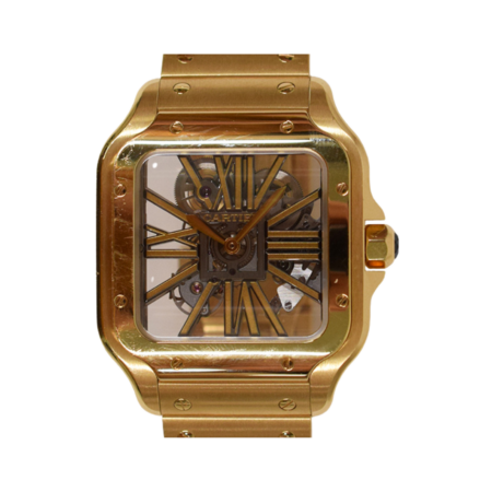 Cartier Santos De Cartier Yellow Gold Skeleton Dial WHSA0042