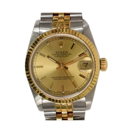 Rolex Datejust 31 Stainless Steel and Yellow Gold Champagne Dial 68273