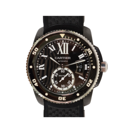 Cartier Calibre De Cartier Diver ADLC-Coated Stainless Steel Black Roman Dial WSCA0006