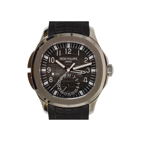Patek Philippe Aquanaut Travel Time Stainless Steel Black Arabic Dial 5164A-001