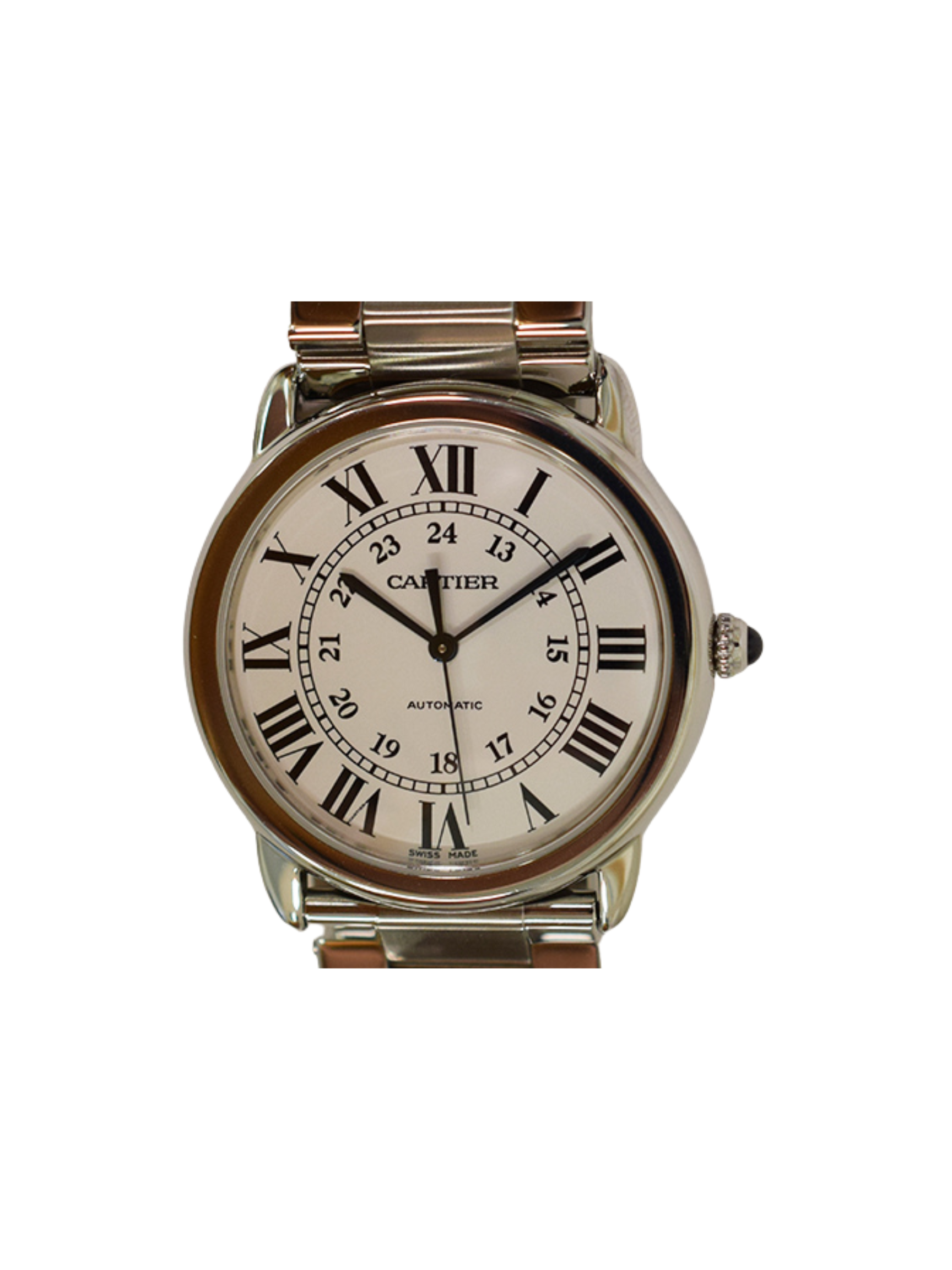 Cartier Ronde Solo de Cartier Stainless Steel White Roman Dial WSRN0012