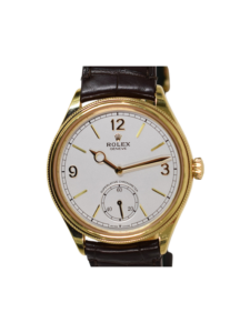 Rolex 1908 Yellow Gold Silver Dial 52508
