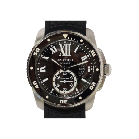 Cartier Calibre De Cartier Diver Stainless Steel Black Roman Dial W7100056