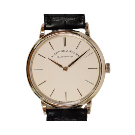 A. Lange & Söhne Saxonia Thin White Gold White Stick Dial 201.027