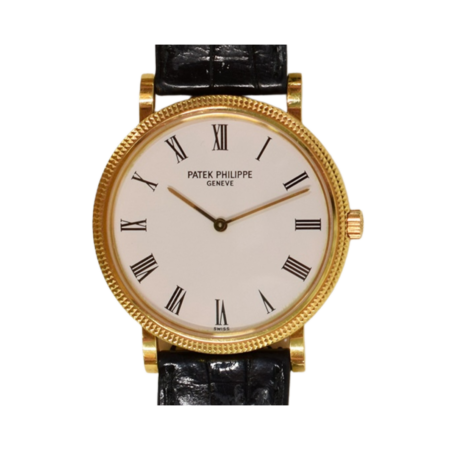 Patek Philippe Calatrava Yellow Gold White Roman Dial 5120J-001