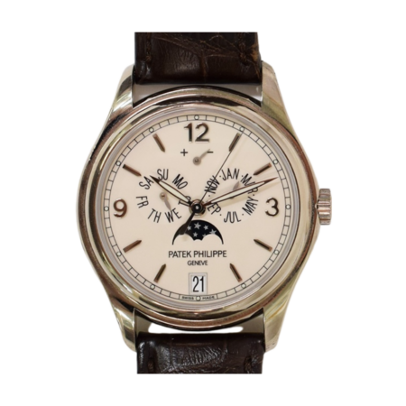 Patek Philippe Calatrava Annual Calendar White Gold Ivory Arabic Dial 5146G-001