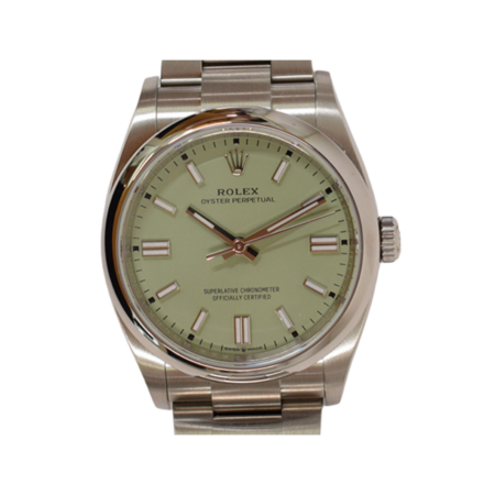 Rolex Oyster Perpetual Stainless Steel Pistachio Dial 126000