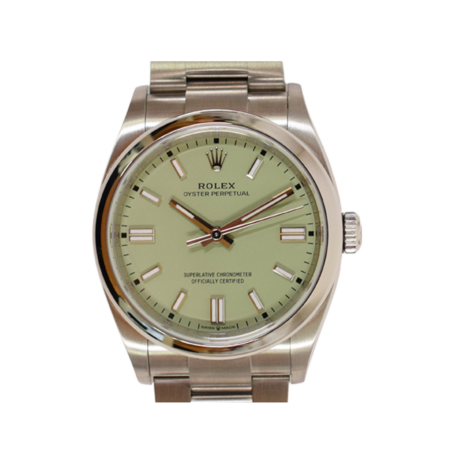 Rolex Oyster Perpetual Stainless Steel Pistachio Dial 126000