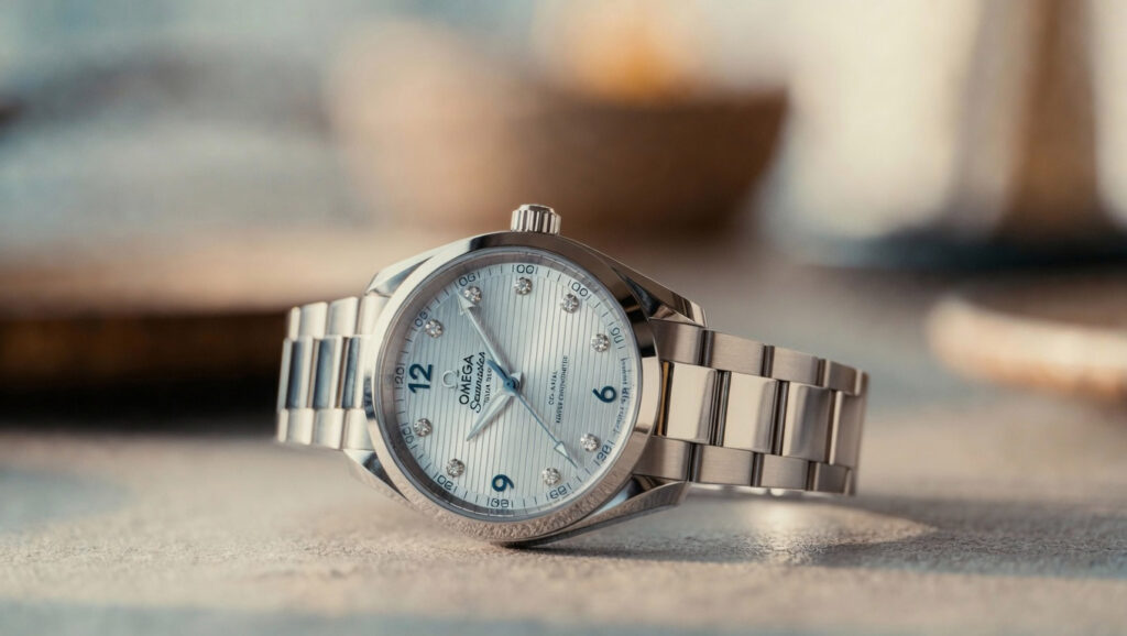 Women's Seamaster Aqua Terra on a flat surface