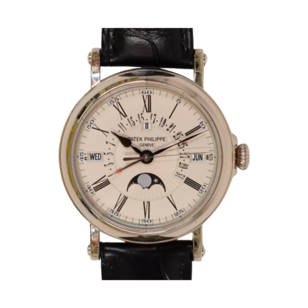 Patek Philippe Perpetual Calendar White Gold White Roman Dial 5159G-001