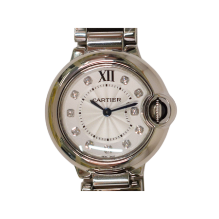 Cartier Ballon Bleu Stainless Steel Silver Diamond Dial WE902073