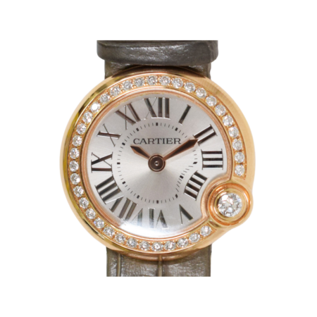 Cartier Ballon Blanc de Cartier Rose Gold Silver Roman Dial WJBL0006