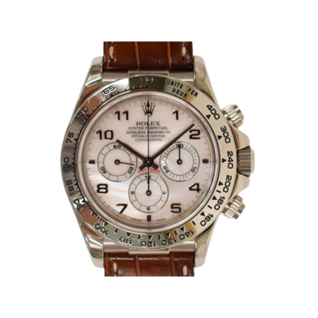 Rolex Daytona Cosmograph White Gold Mother of Pearl Arabic Dial 16519NA