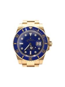 Rolex Submariner Date 40mm Yellow Gold Blue Diamond Dial 116618GLB