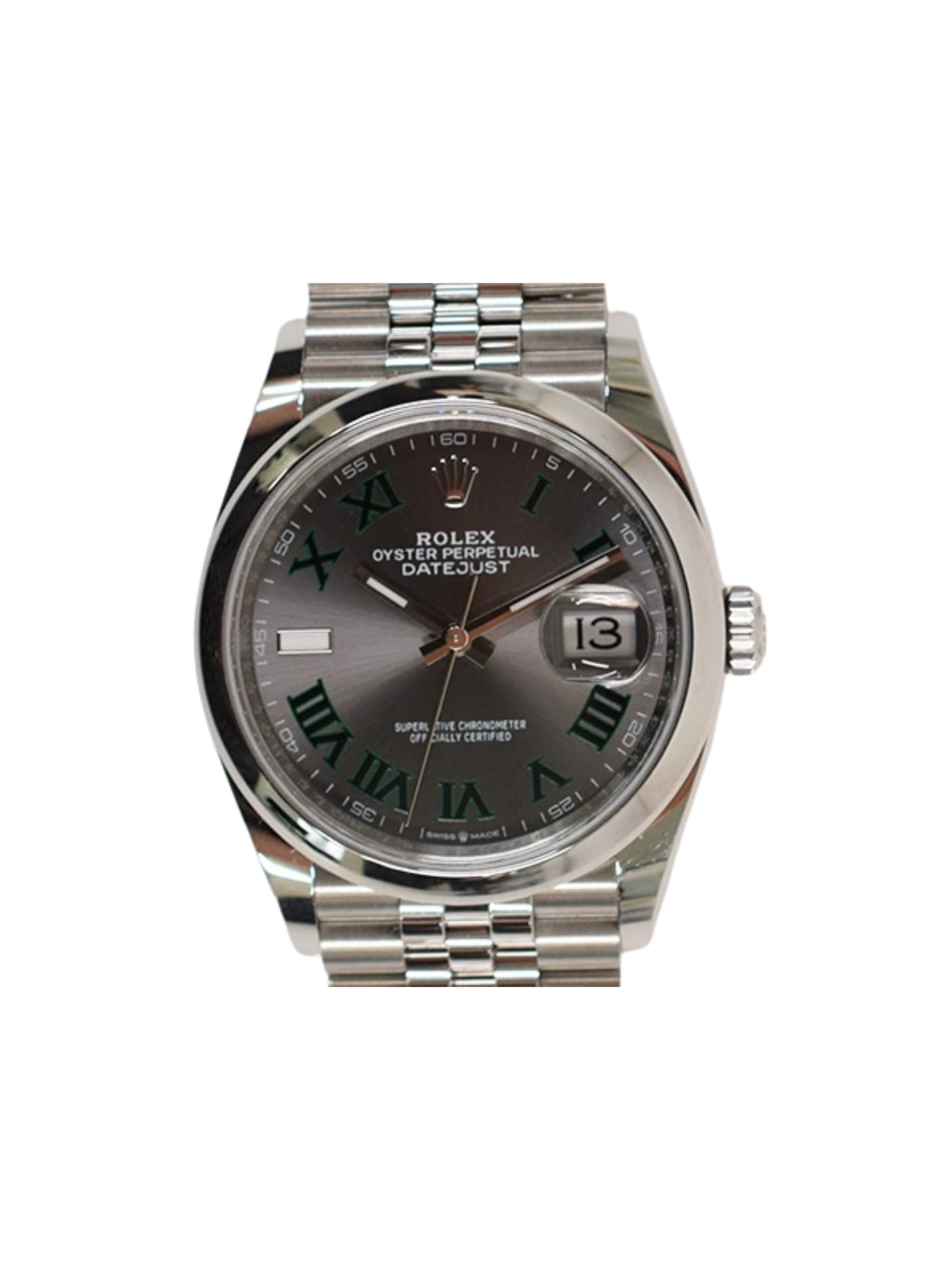 Rolex Datejust 36 Steel Stainless Wimbledon Roman Dial 126200