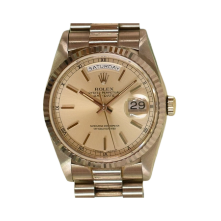 Rolex Day-Date 36 White Gold Silver Stick Dial 18239